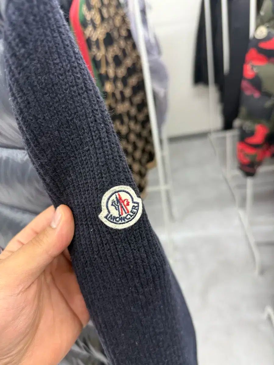 当日発送 S モンクレール 光沢 3本線 ライニング ニットダウン S