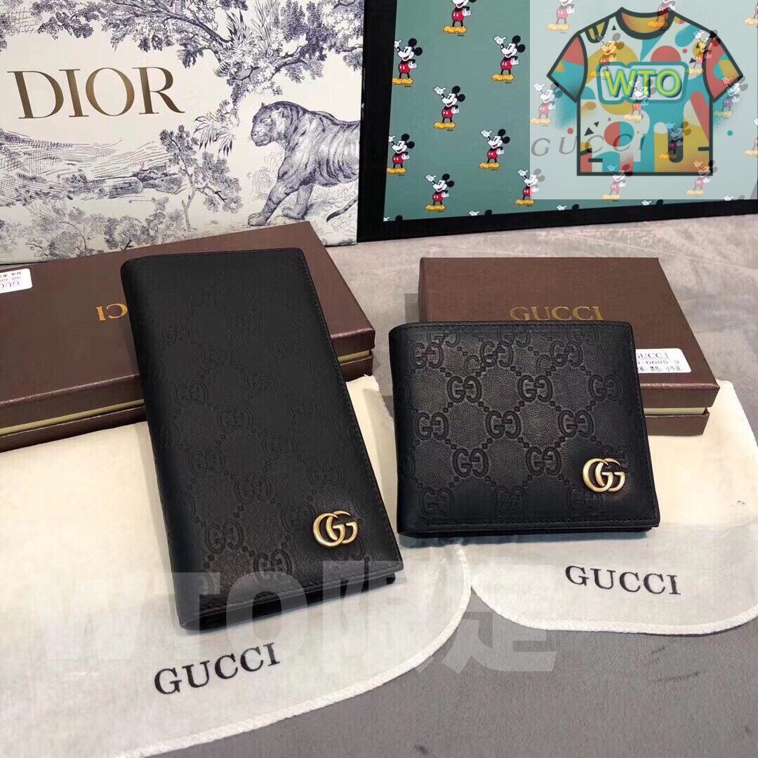 メンズ レザー バイフォールドウォレット ロング＆ショート 19×10cm 12×10cm 高品質レザー ボックス付き