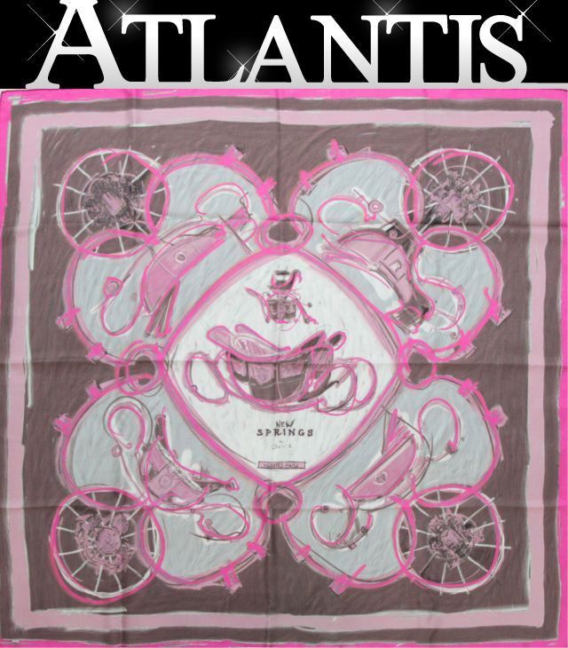 エルメス HERMES カレ90 NEW SPRINGS ニュースプリング 大判スカーフ シルク100％ 72237