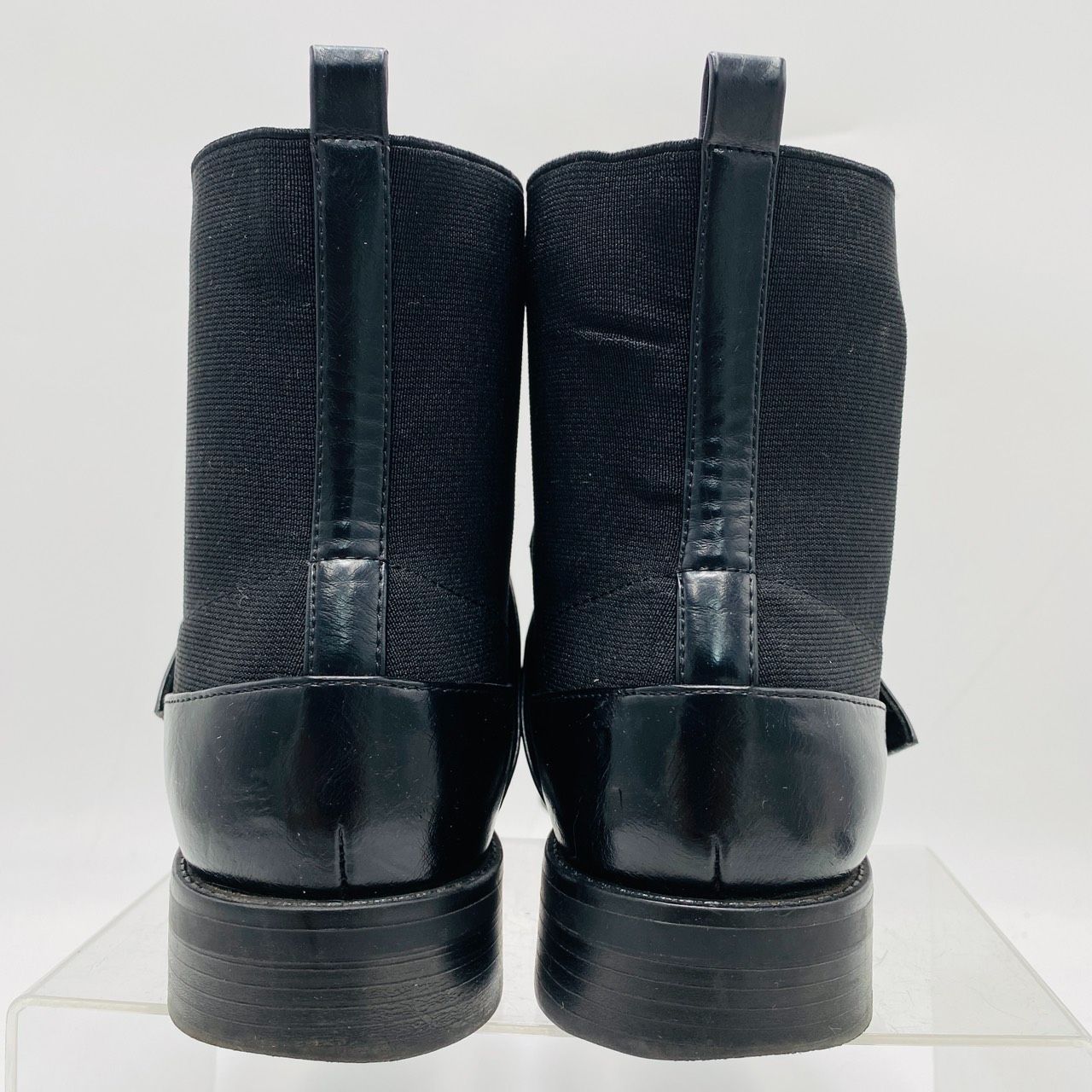 ZARA サイドゴアブーツ ベルト 39 ブラック レディース ポインテッド