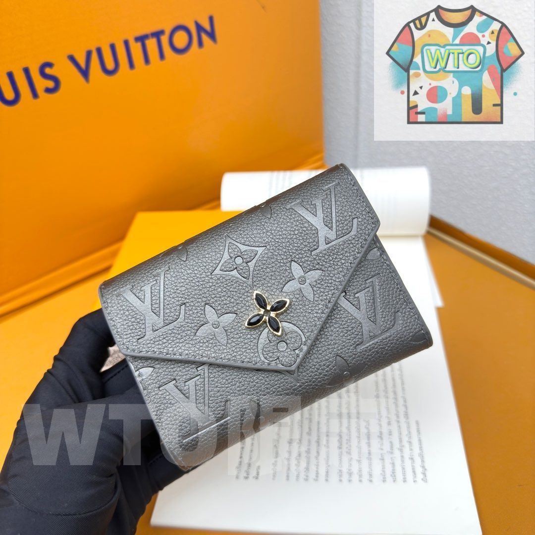 ルイ ヴィトン ポルトフィーユ リサ モノグラム エンプレイントレザー コンパクトウォレット -WT 0輸入