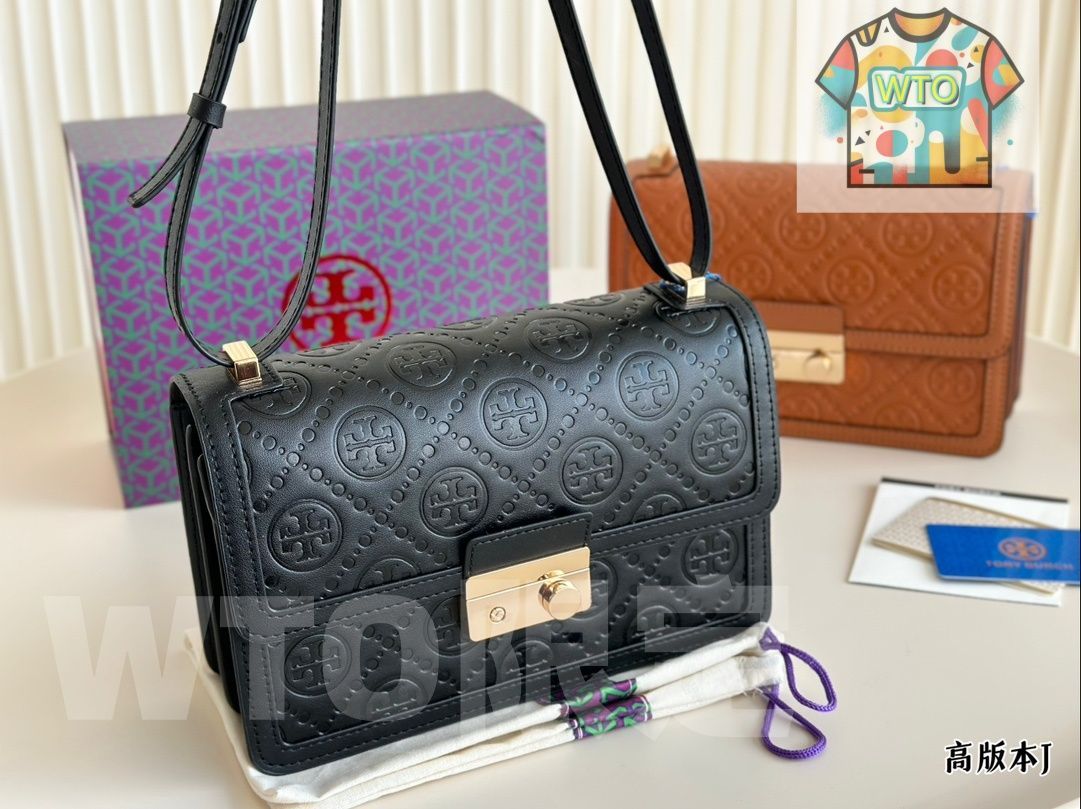 WTO通販 トリー バーチ アコーディオンバッグ 23×12cm 高品質レザー 折りたたみボックス付き -WTO輸入-ILV03