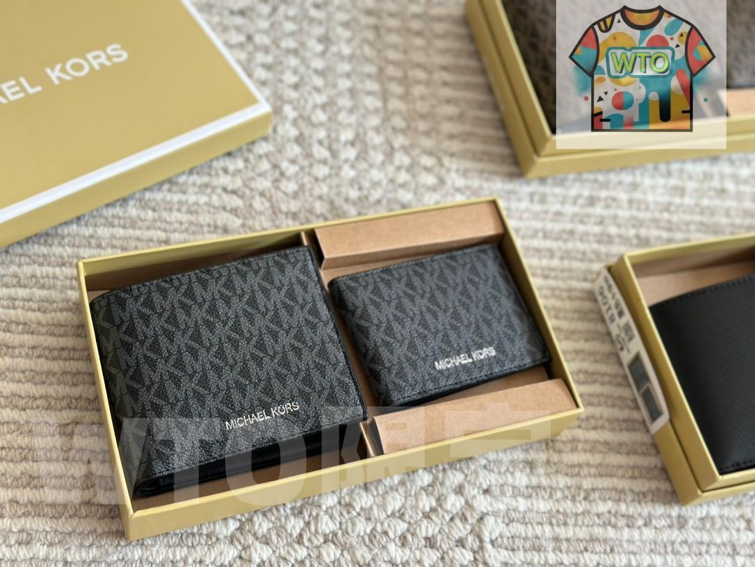 WTO通販 マイケルコース メンズウォレットセット ウォレット＆キーホルダー ギフトボックス付き -WTO輸入-SRS49