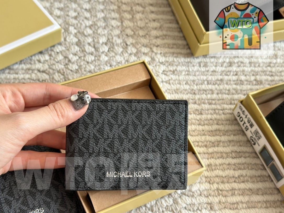 WTO通販 マイケルコース メンズウォレットセット ウォレット＆キーホルダー ギフトボックス付き -WTO輸入-KFX 92