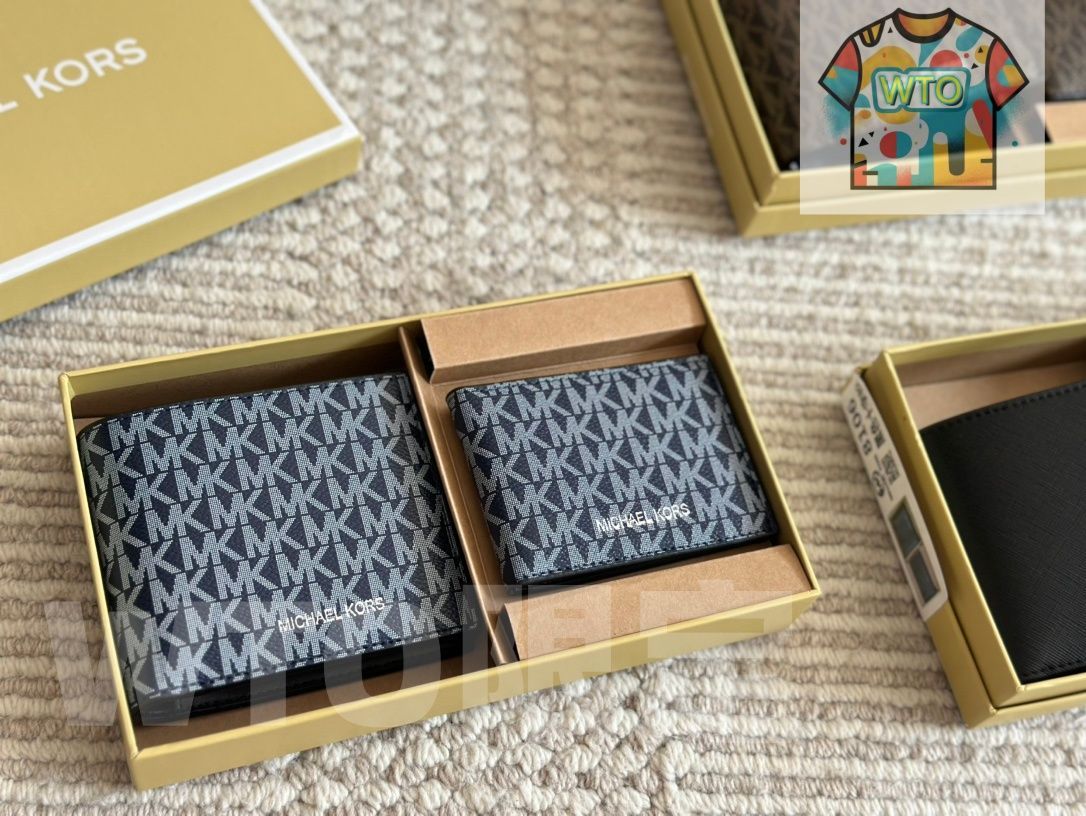 WTO通販 マイケルコース メンズウォレットセット ウォレット＆キーホルダー ギフトボックス付き -WTO輸入-GOT 88