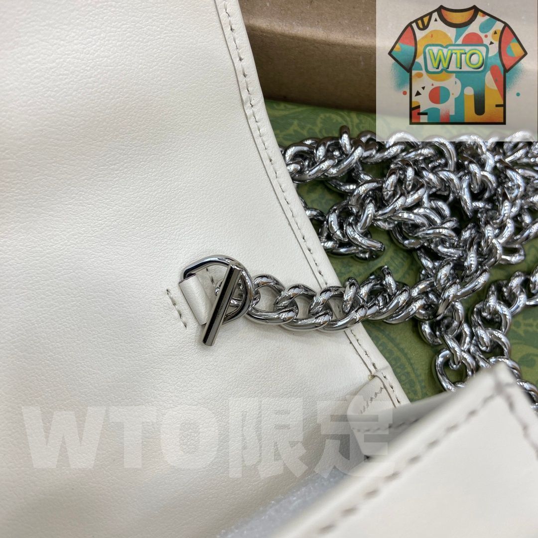  WTO通販 GGマーモント チェーンウォレット ホワイトレザー ボックス付き -WTO輸入-ZTR 12 三つ折り財布 折り財布