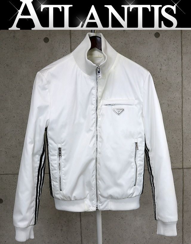 PRADA 銀座店 プラダ adidas Re-Nylon ナイロン ジャケット メンズ size 44 白 101082
