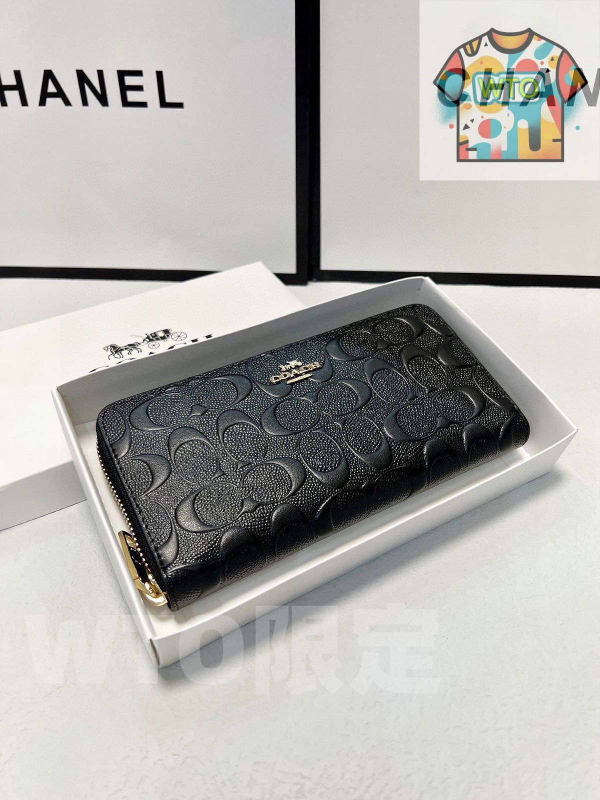 コーチ メンズ レザー ウォレット 高品質レザー ボックス付き