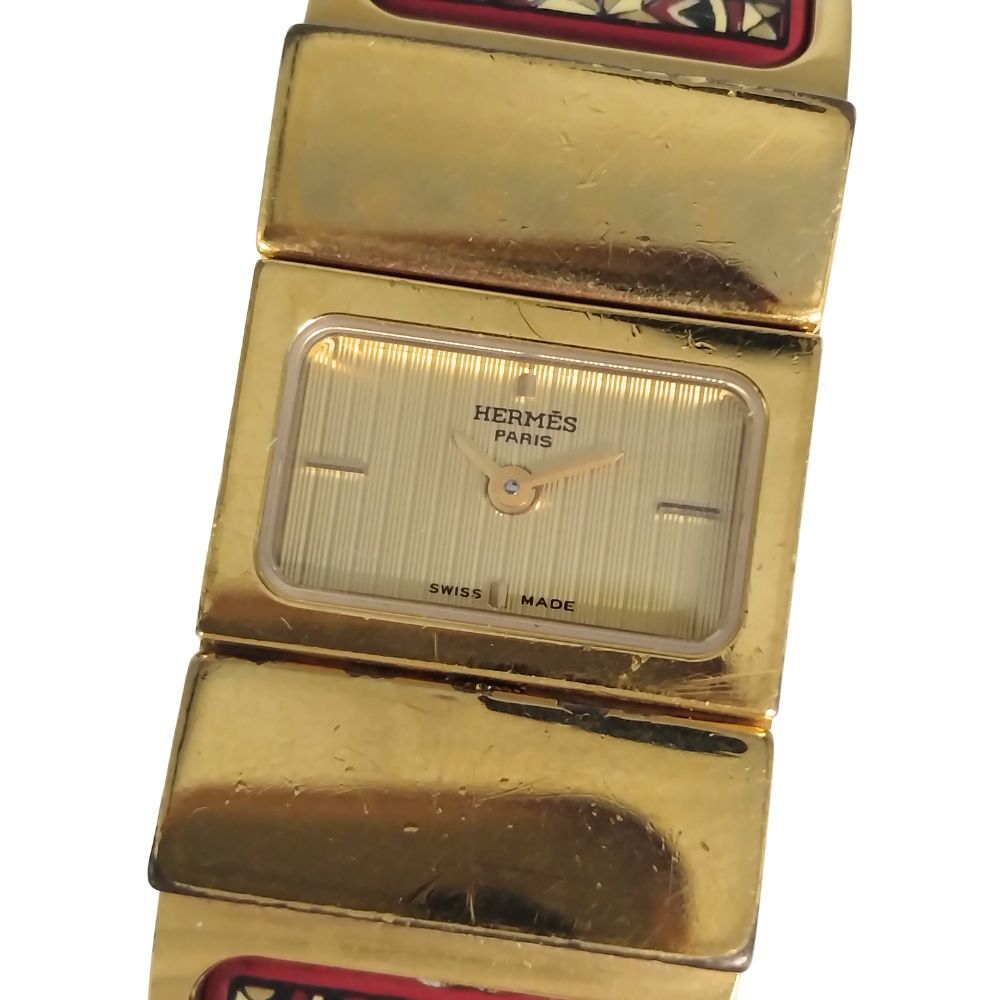 HERMES エルメス LO 1 201 ロケ バングルウォッチ クォーツ レディース 腕時計 C 903
