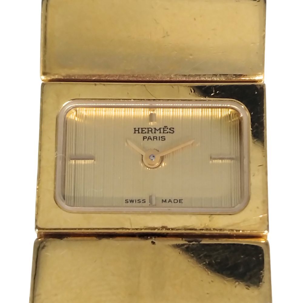 HERMES エルメス LO 1.201 ロケ バングルウォッチ クォーツ レディース 腕時計 C 903