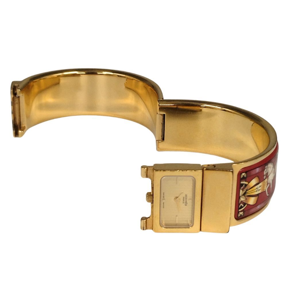  HERMES エルメス LO 1 201 ロケ バングルウォッチ クォーツ レディース 腕時計 C 903 腕時計(クォーツ) 腕時計(アナログ)