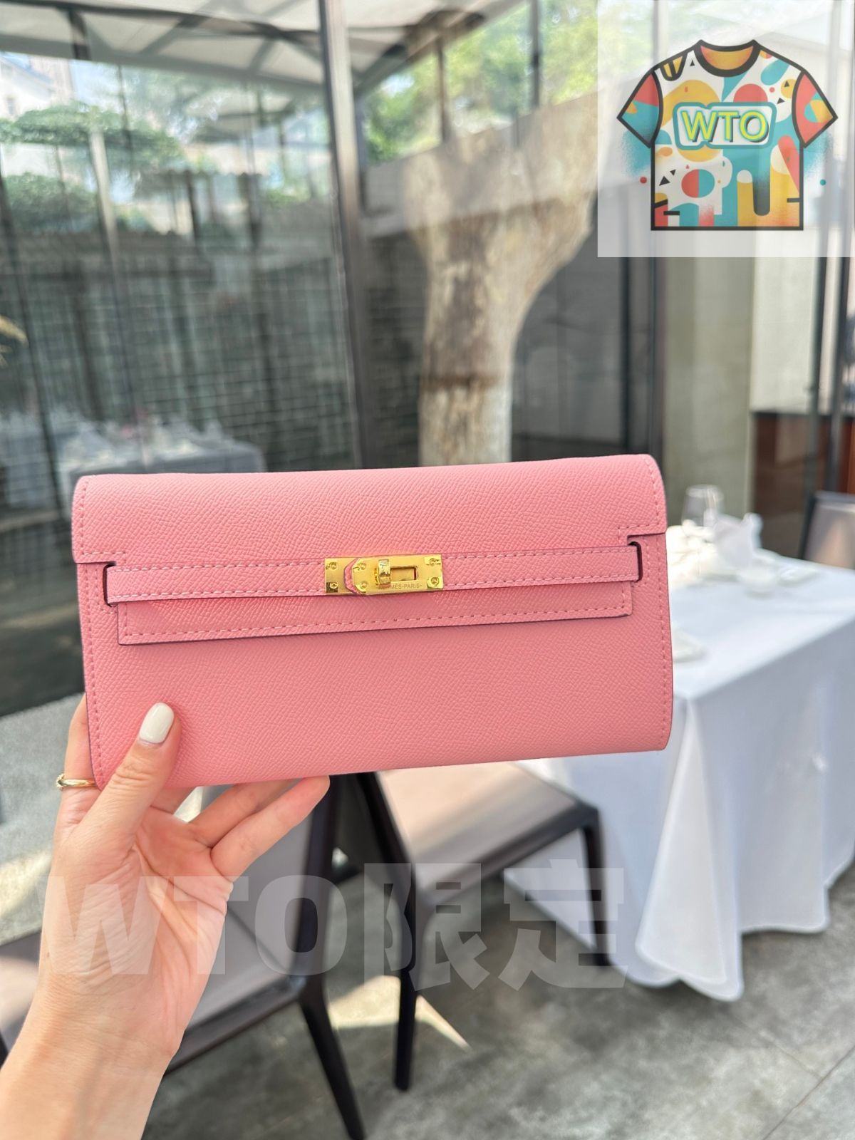 WTO通販 エルメス ケリーウォレット DIYベルト付き レザーバージョン ゴールドブラウン ボックス付き -WTO輸入-EOI69