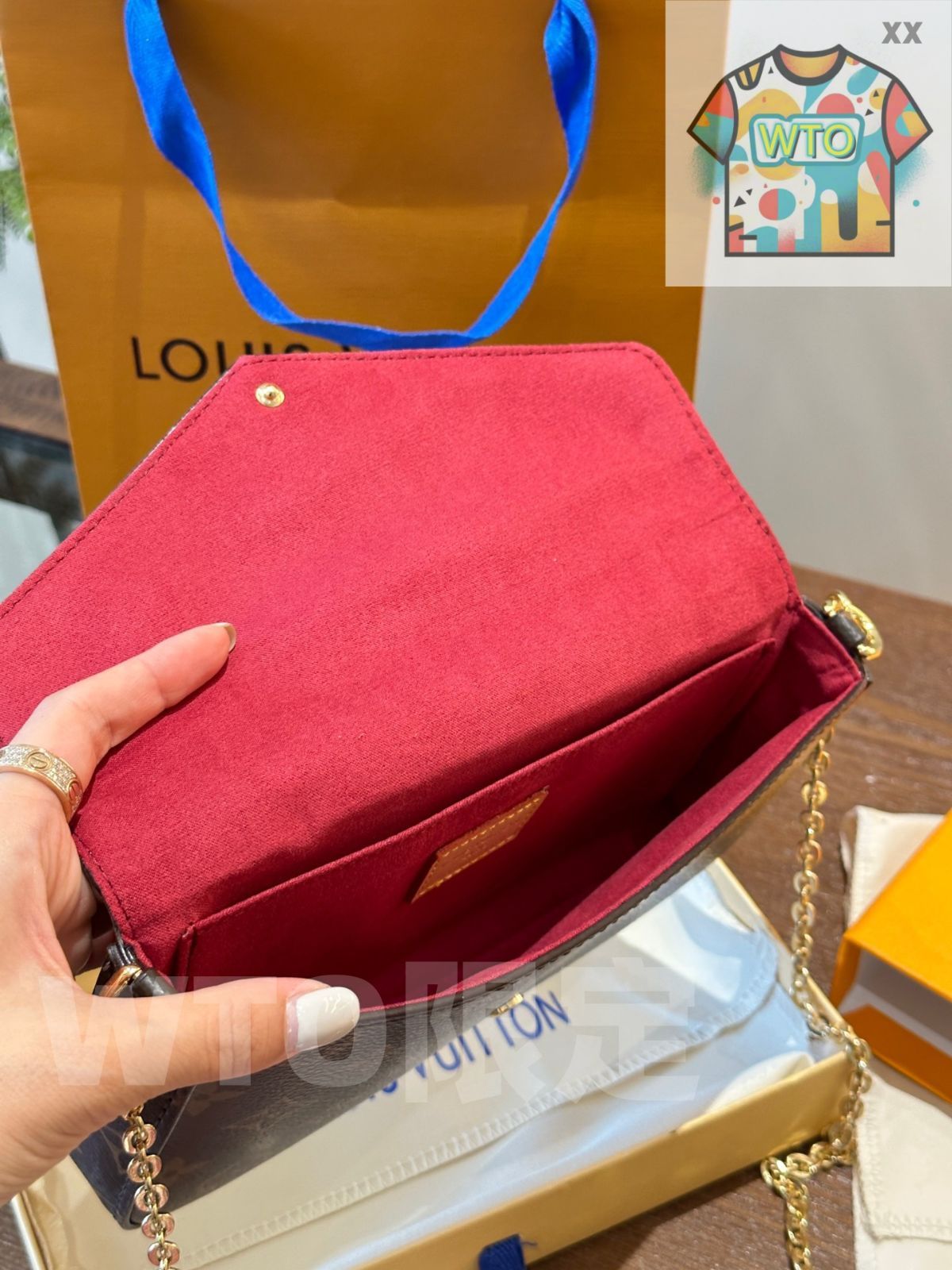  WTO通販 ルイ ヴィトン フェリシェ チェーンポシェット 3 in 1 ×3 cm ボックス付き -WTO輸入-BAE 13 三つ折り財布 折り財布