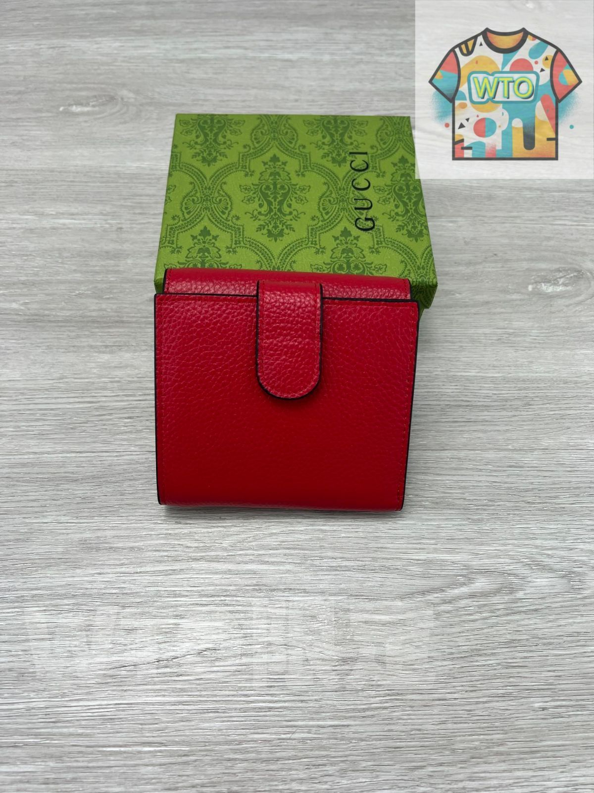 WTO通販 GGスエードレザー ショートウォレット レッド イタリア製 環境配慮型レザー -WTO輸入-BQJ16