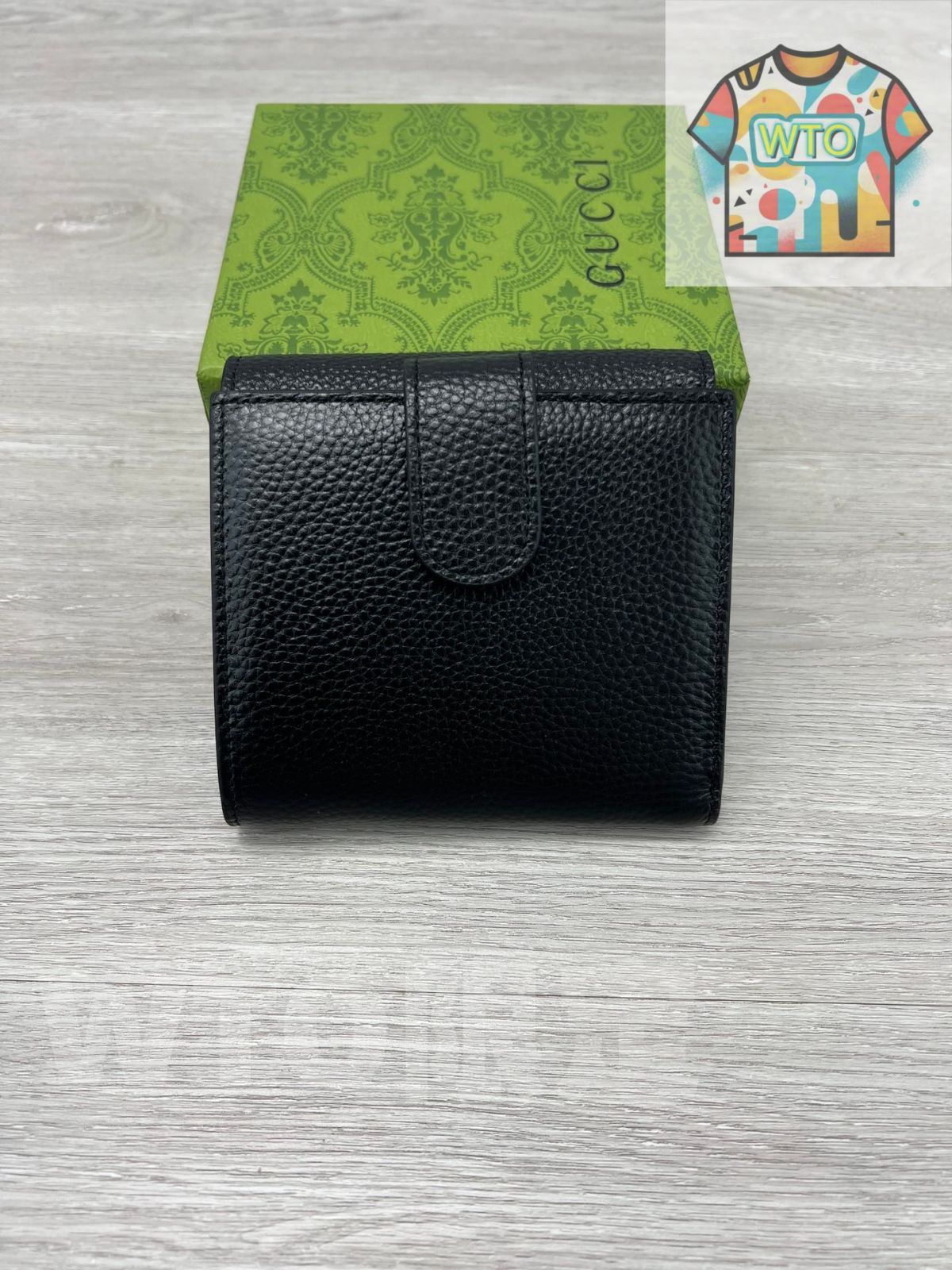 WTO通販 GGスエードレザー ショートウォレット ブラック イタリア製 環境配慮型レザー -WTO輸入-JZR40