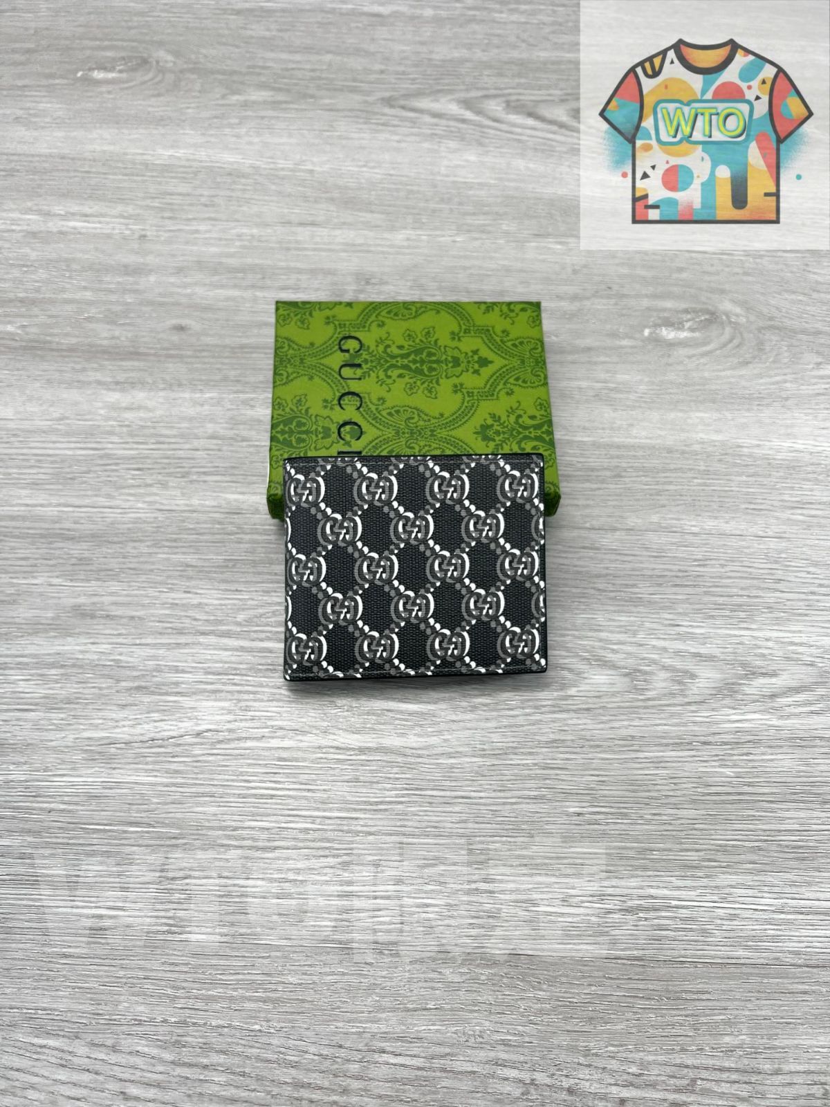 GGシャドウ ショートウォレット ダークグレー デザイン