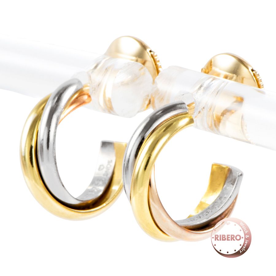 CARTIER カルティエ トリニティ イヤリング ミニモデル B8301540 ピアス ゴールド