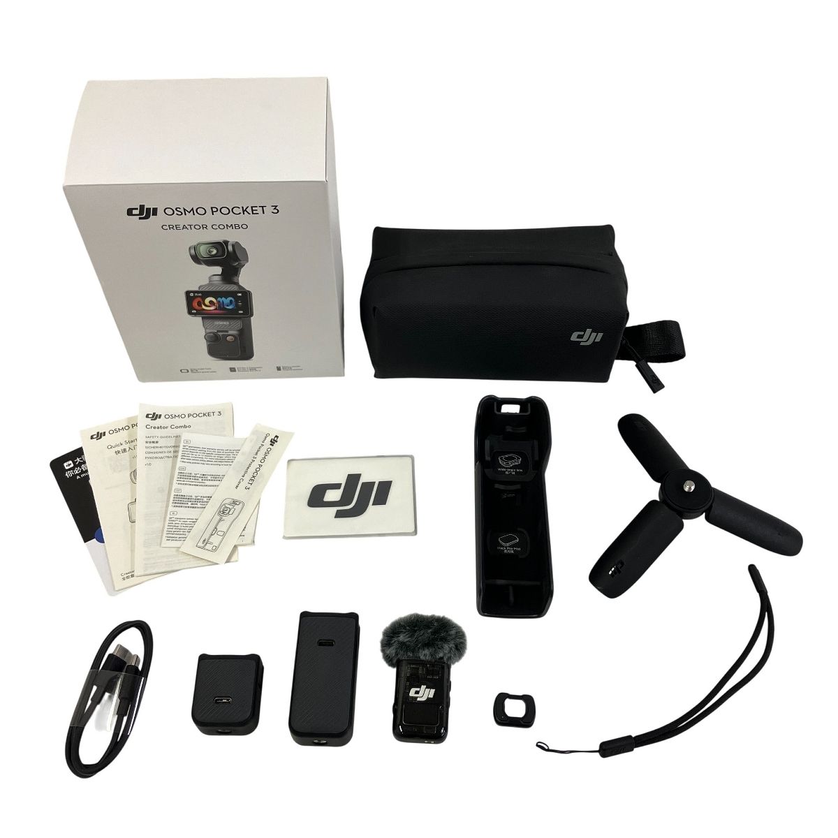 DJI Osmo Pocket 3 CREATOR COMBO OP9913 コンパクト ジンバル カメラ ブラック 旅行 趣味 T10586359
