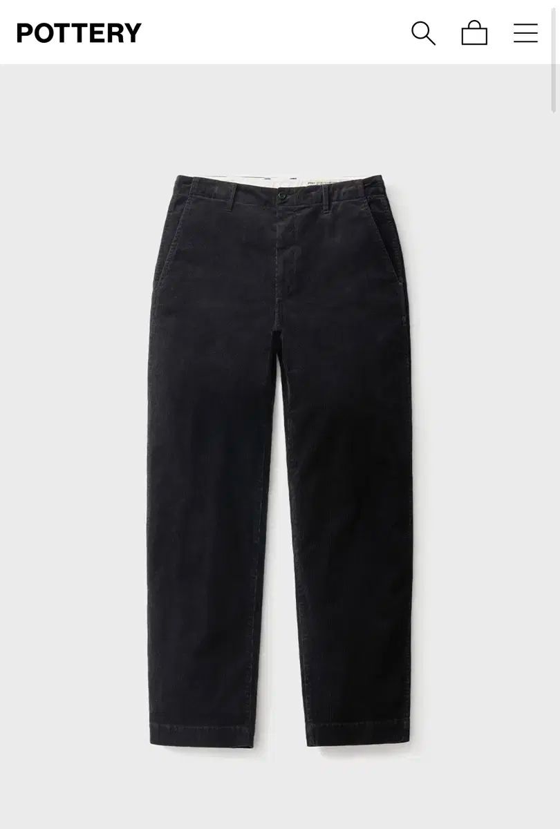 ポッタリー コーデュロイ パンツ ブラック 1サイズ