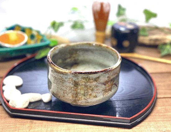 茶道具　茶碗 メーカー直送 九谷焼 抹茶茶碗 しだれ桜 中絵