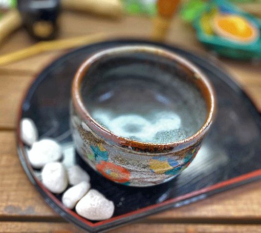 メーカー直送 九谷焼 抹茶茶碗 椿に鳥 - メルカリ