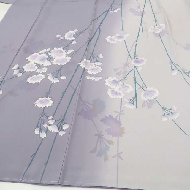 ❁tomihisa❁新品 唐花 着物 正絹“花の枝垂れに歩みを止めれば微かに