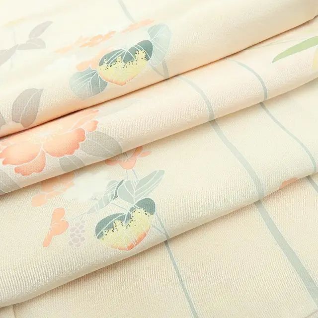 百華❀Y3849◇美品 正絹 手描き友禅 手縫い仕立て 訪問着 着物 単品