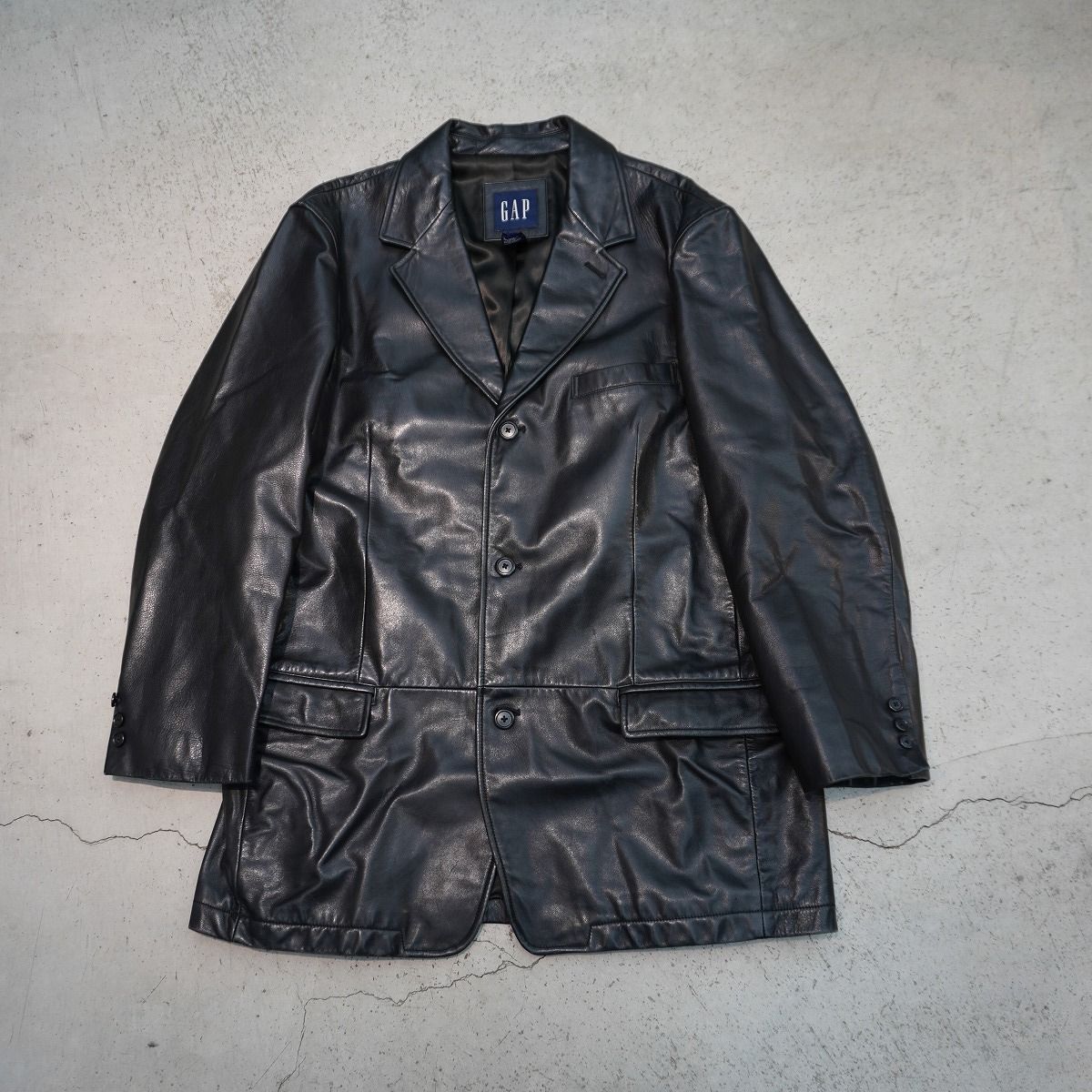 希少 00S OLD GAP オールド ギャップ レザー テーラード ジャケット