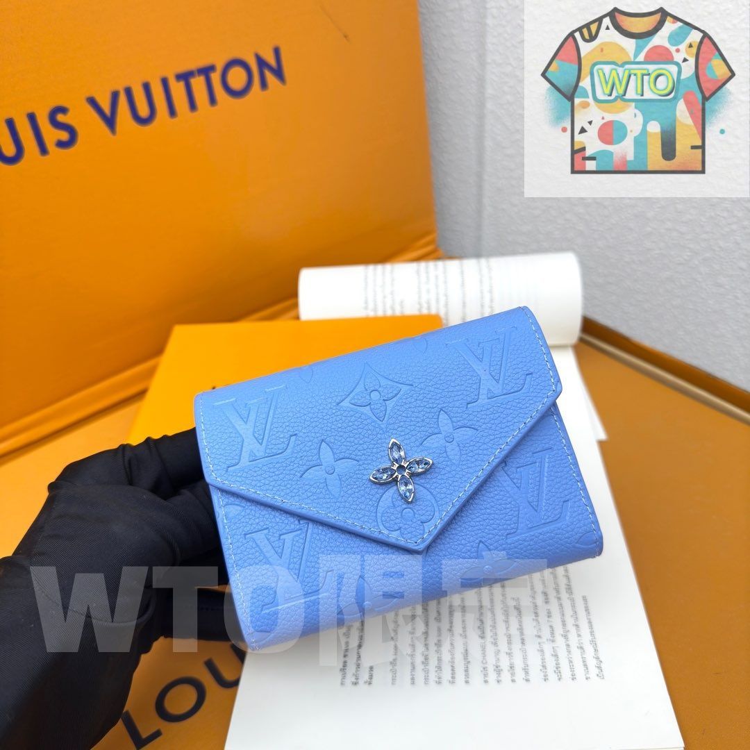 WTO通販 ルイヴィトン LV ポルトフィーユ リサ モノグラムエンプレイントレザー コンパクトウォレット -WTO輸入-JUV66