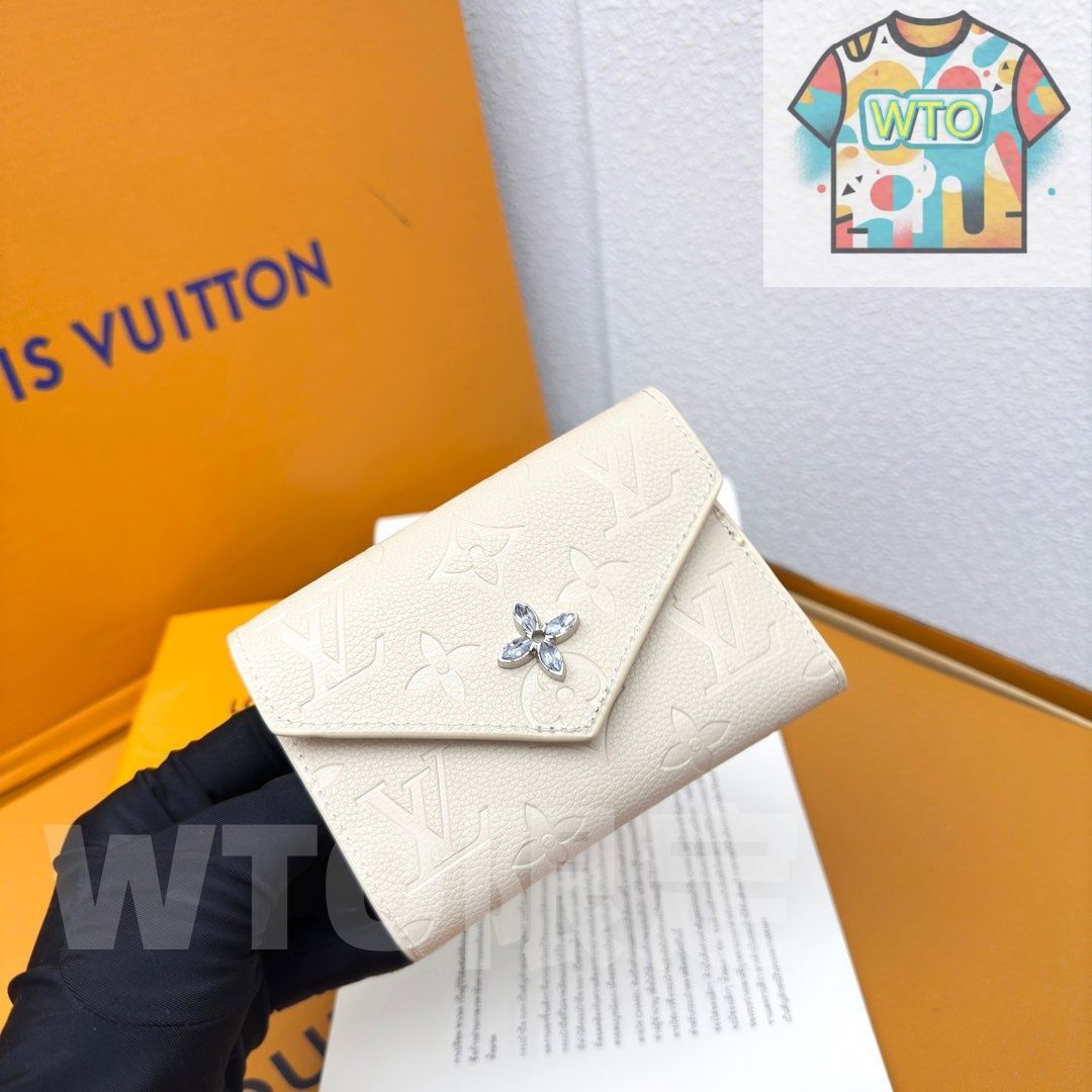 WTO通販 ルイヴィトン LV ポルトフィーユ リサ モノグラムエンプレイントレザー コンパクトウォレット -WTO輸入-PQU81