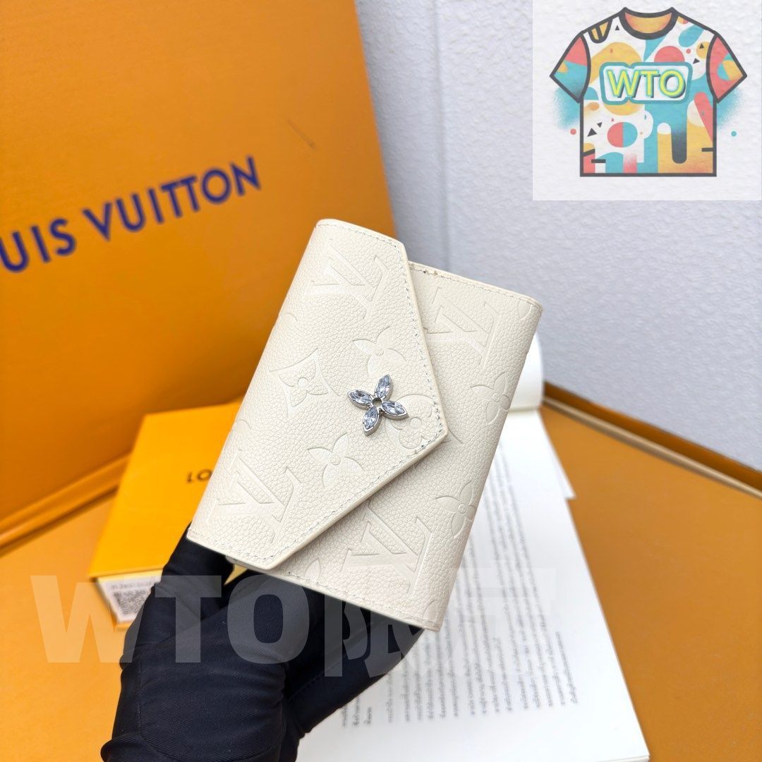 WTO通販 ルイヴィトン LV ポルトフィーユ リサ モノグラムエンプレイントレザー コンパクトウォレット -WTO輸入-PQU81
