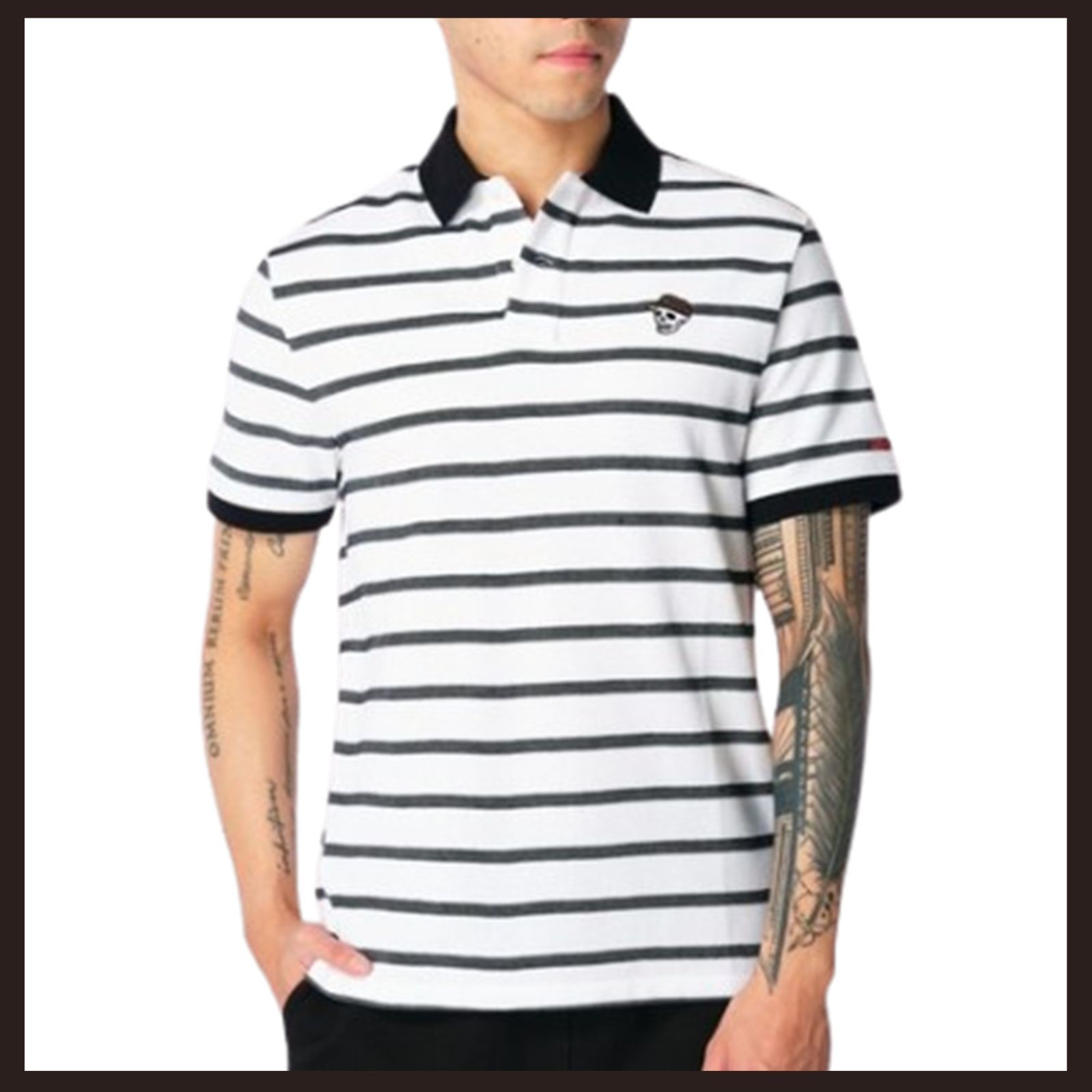 ○★新品 未使用 DEVEREUX GOLF クラシック ボーダー ポロシャツ 新品 未使用 DEVEREUX GOLF クラシック ボーダー ポロシャツ ホワイト