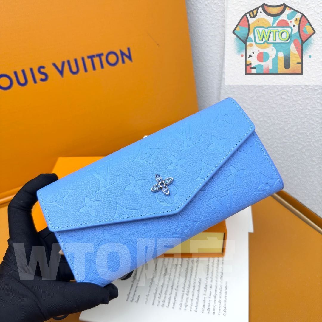 WTO通販 ルイヴィトン LV ポルトフィーユ リサ モノグラムエンプレイントレザー コンパクトウォレット -WTO輸入-ZCK10