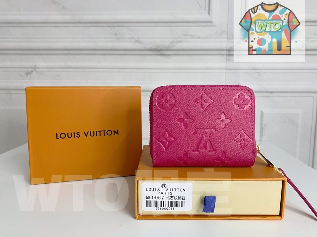 WTO通販 ダイヤモンドエンボス ジップコインケース 11×8×1cm コンパクトデザイン -WTO輸入-ALF60