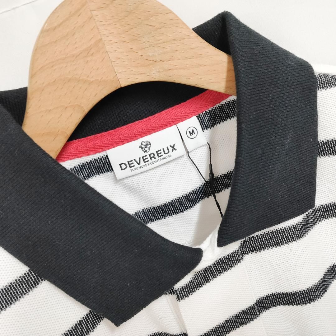 ○★新品 未使用 DEVEREUX GOLF クラシック ボーダー ポロシャツ 新品 未使用 DEVEREUX GOLF クラシック ボーダー ポロシャツ ホワイト