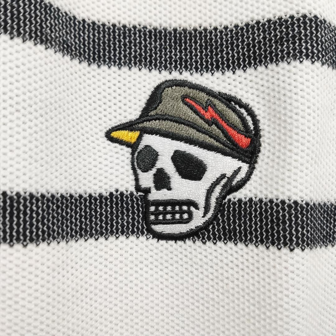 新品 未使用 DEVEREUX GOLF クラシック ボーダー ポロシャツ ホワイト