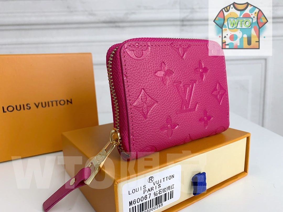 WTO通販 ダイヤモンドエンボス ジップコインケース ×1 cm コンパクトデザイン -WTO輸入-FWC 09