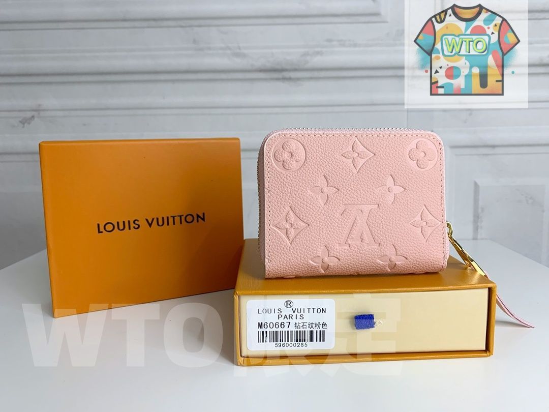 WTO通販 ダイヤモンドエンボス ジップコインケース 11×8×1cm コンパクトデザイン -WTO輸入-VZW11