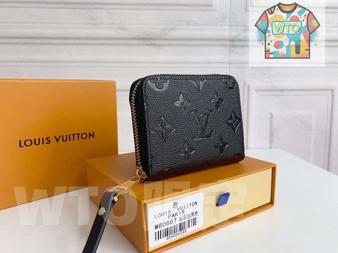 WTO通販 ダイヤモンドエンボス ジップコインケース 11×8×1cm コンパクトデザイン -WTO輸入-ZWU48