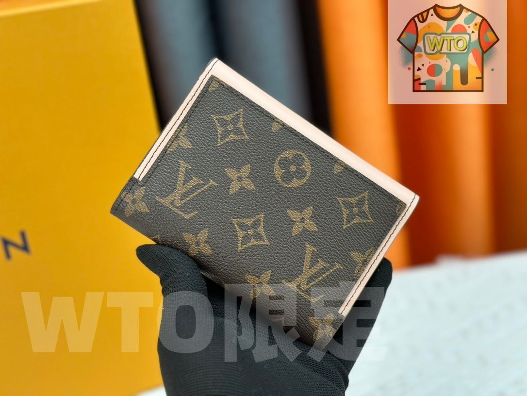 WTO通販 ルイヴィトン LV Louis Vuitton ショートウォレット 13.5×10×3cm モノグラムキャンバス -WTO輸入-JJS66