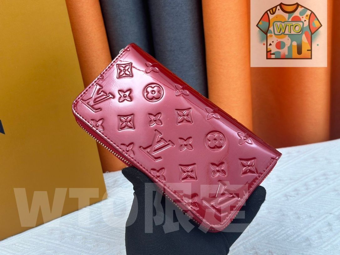 WTO通販 ルイヴィトン LV ジッピー ラウンドファスナーウォレット 19×10cm 漆皮光面エンボス -WTO輸入-WMV56