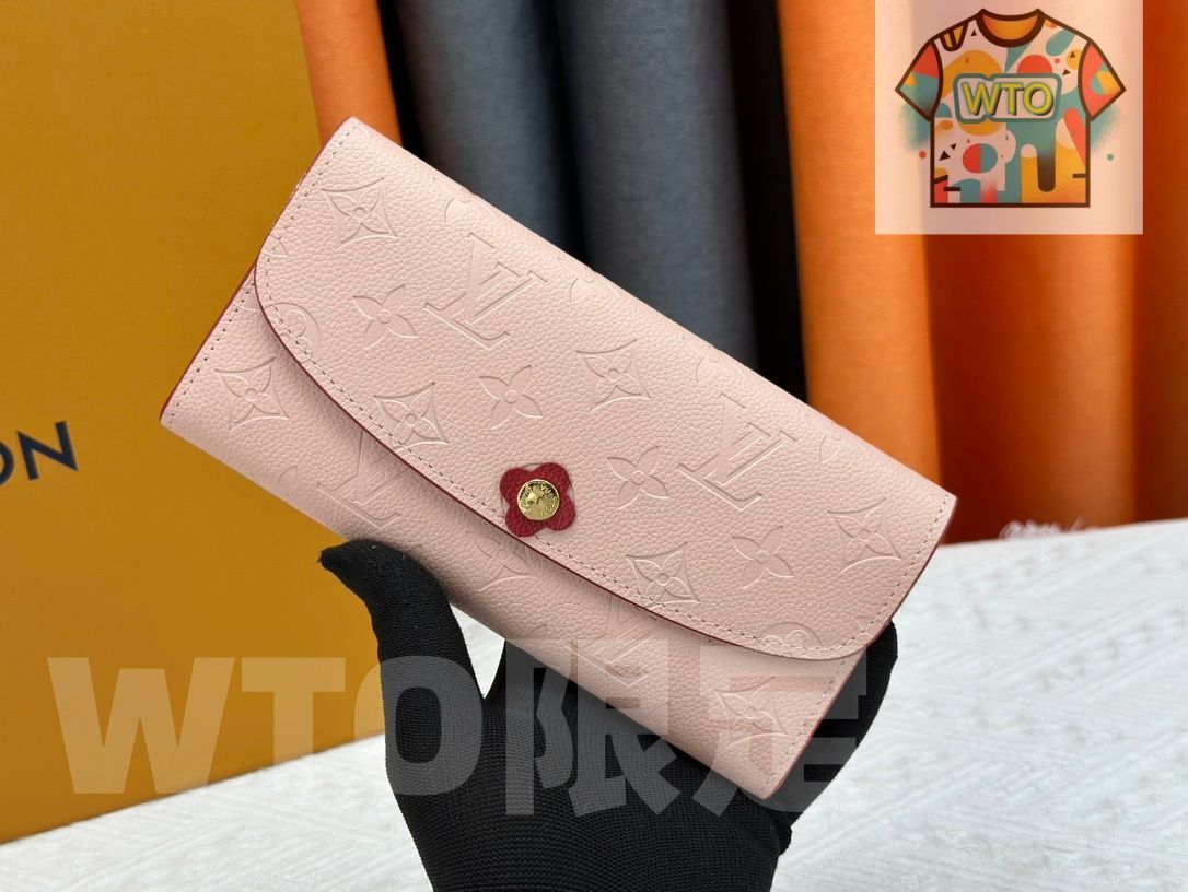 WTO通販 ルイヴィトン LV Louis Vuitton Emilie ウォレット 19×10×2cm ブルーミングフラワー -WTO輸入-HAJ34