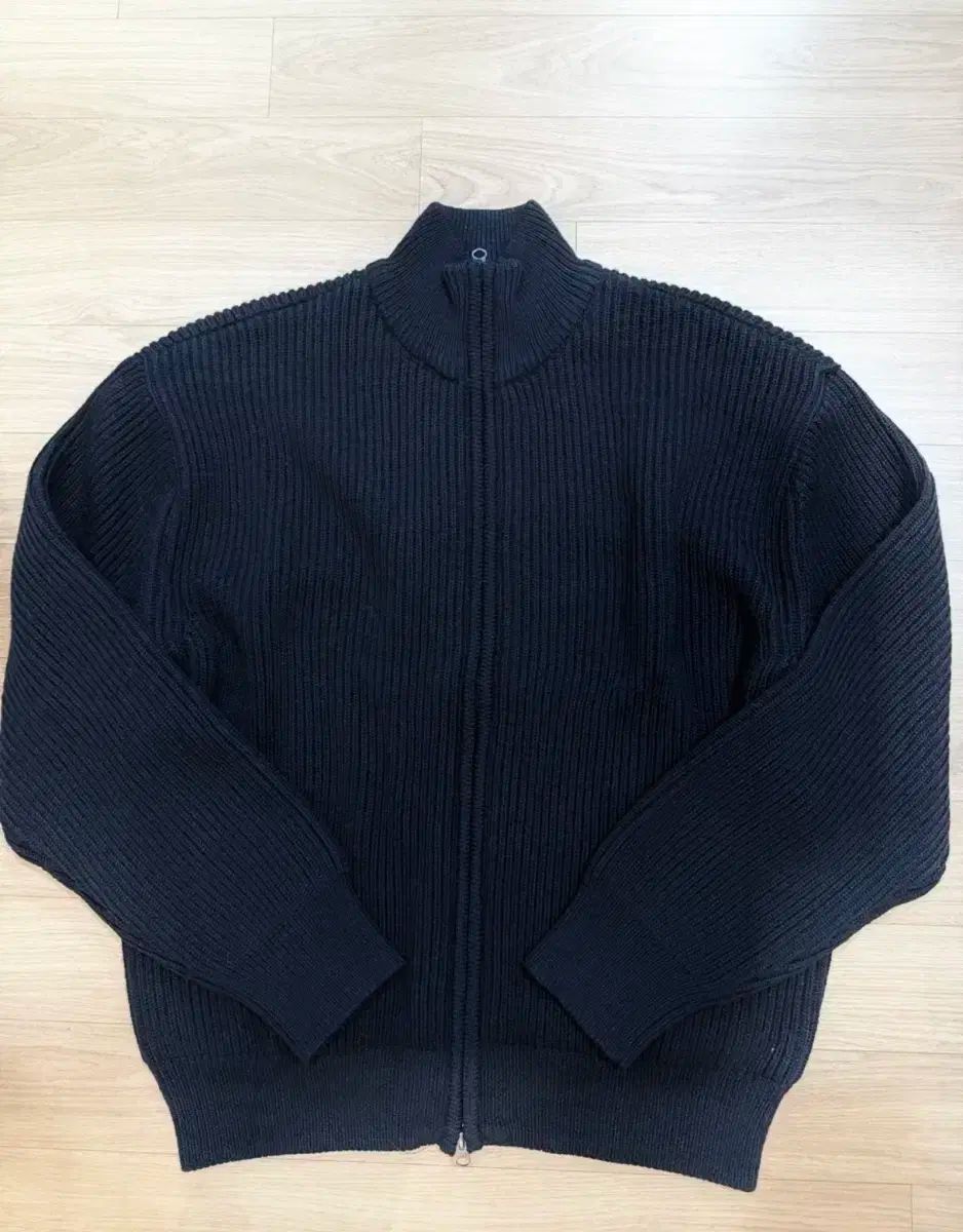 L アモーメント フールニードル ブルゾン ジップアップ ニットジップアップ