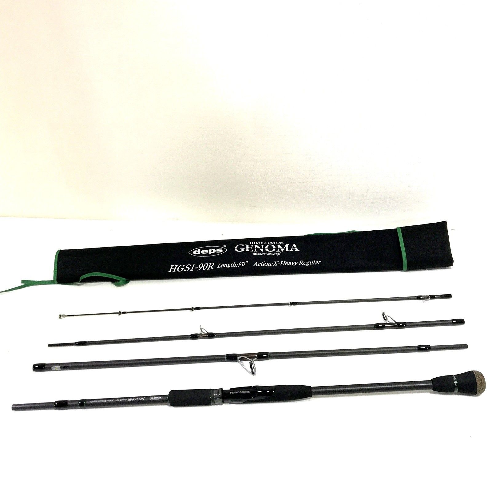 Deps デプス ヒュージカスタム ジェノマ HGS1-90R 釣竿 ロッド バスロッド スピニング 4ピース つり 釣り 釣具 フィッシング TA3674