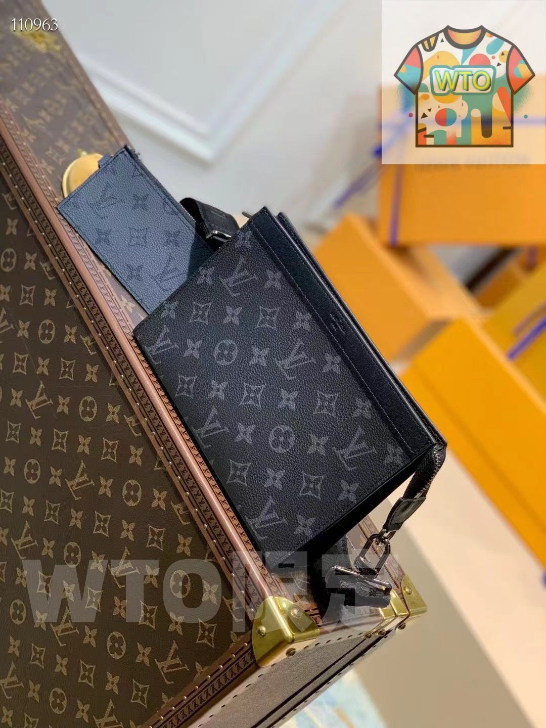 ルイヴィトン LV ガストン ウェアラブルウォレット 22×14.5×4.5cm モノグラムエクリプスリバース