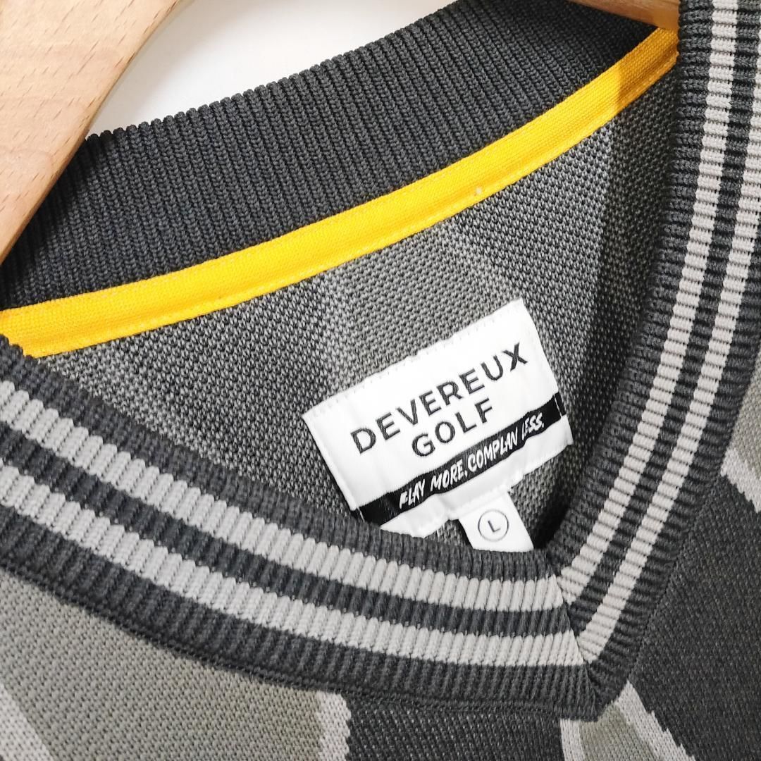 ○★新品 未使用 DEVEREUX GOLF サンデー ベスト 定番ニットベスト 新品 未使用 DEVEREUX GOLF サンデー ベスト 定番ニットベスト グレー