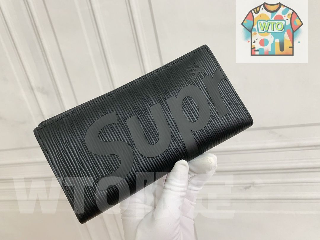  LV x Supreme コラボ ZIPPY 長財布 エピレザー製 デザイン -WT 0輸入 二つ折り財布 折り財布