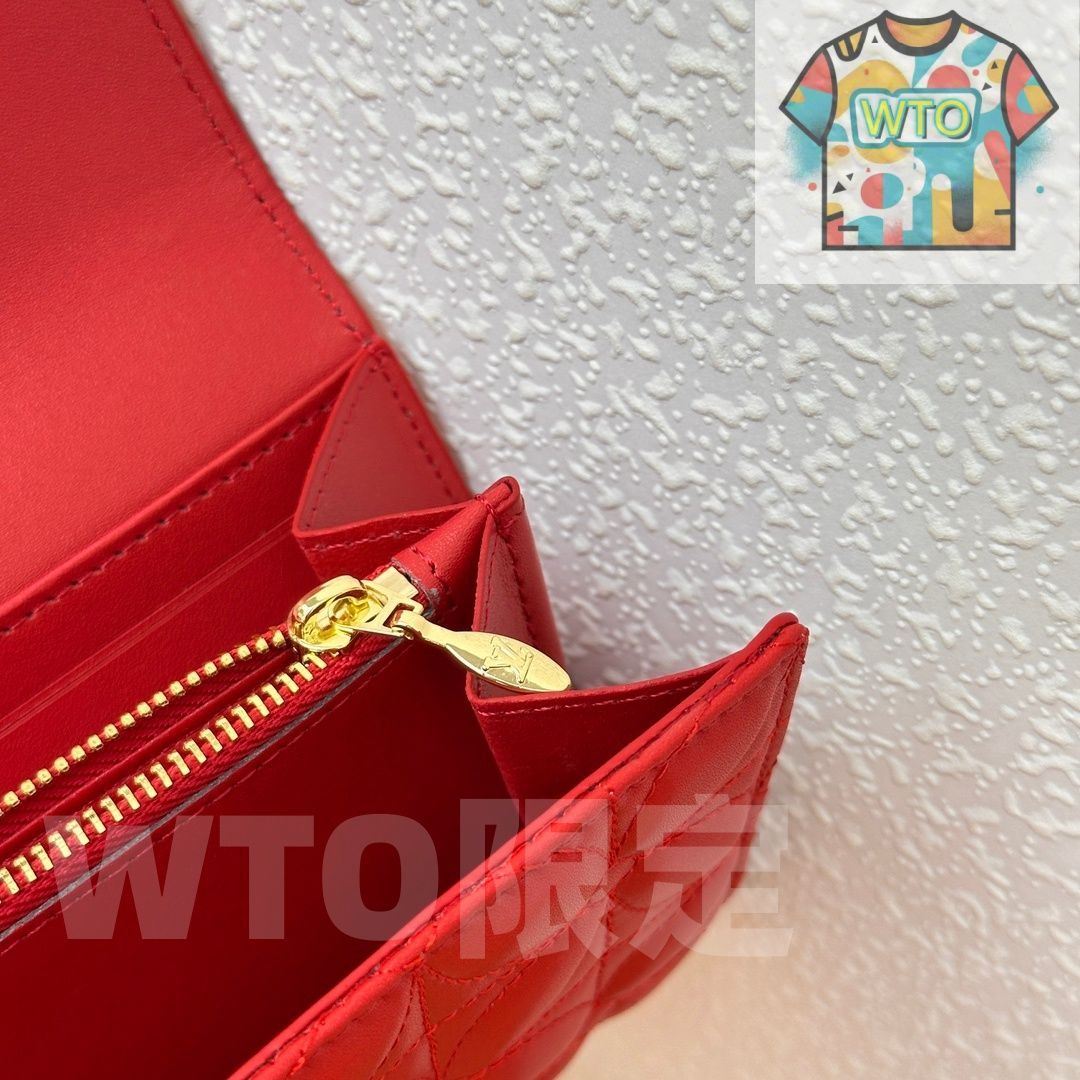  今日 M 11417 Nano No ウォレット モノグラム刺繍 レッド コンパクトで実用的なデザイン 三つ折り財布 折り財布