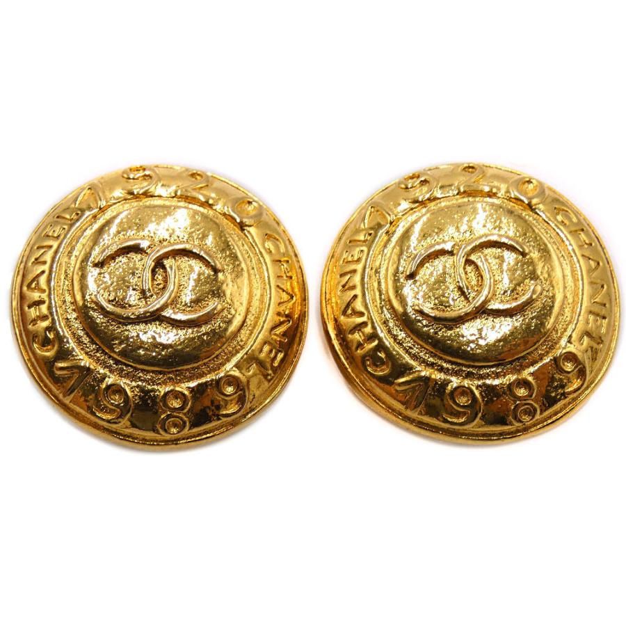 CHANEL シャネル ココマーク 1920-1989 イヤリング GP ゴールド レディース