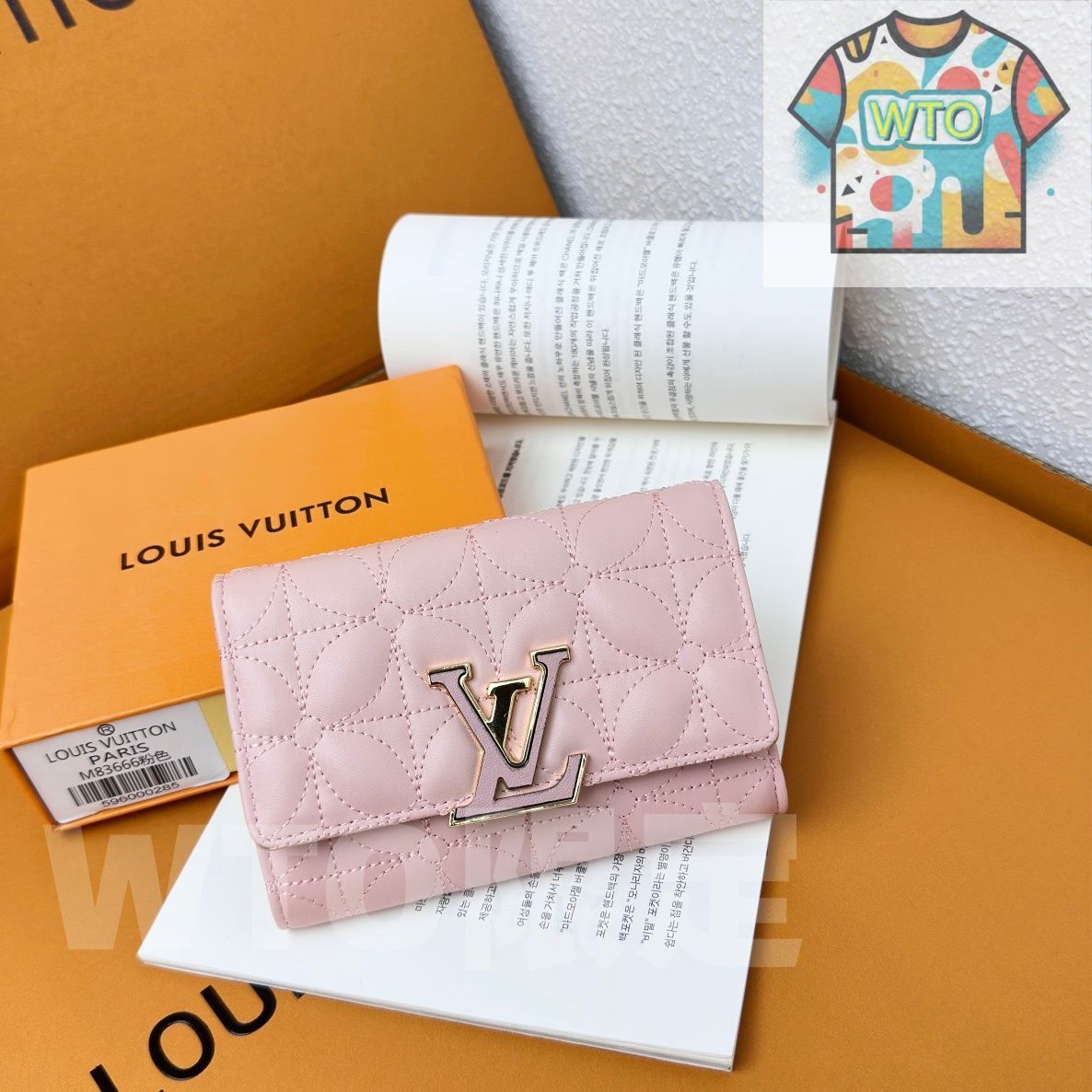 今日 M83666 Nano No ウォレット モノグラム刺繍 ピンク コンパクトで実用的なデザイン